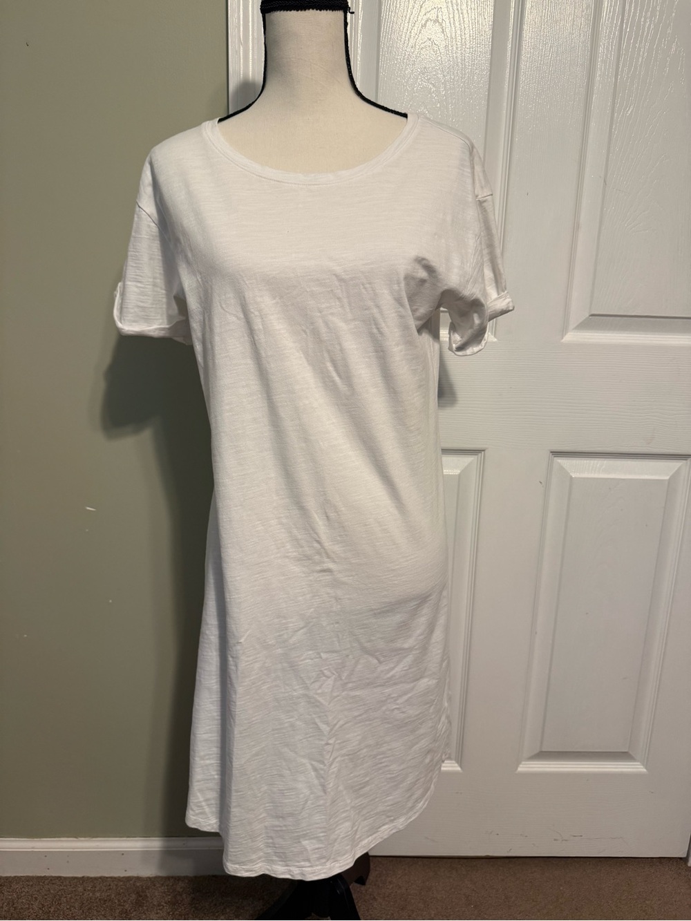 Daily/Ritual White Crewneck T-Shirt Dress